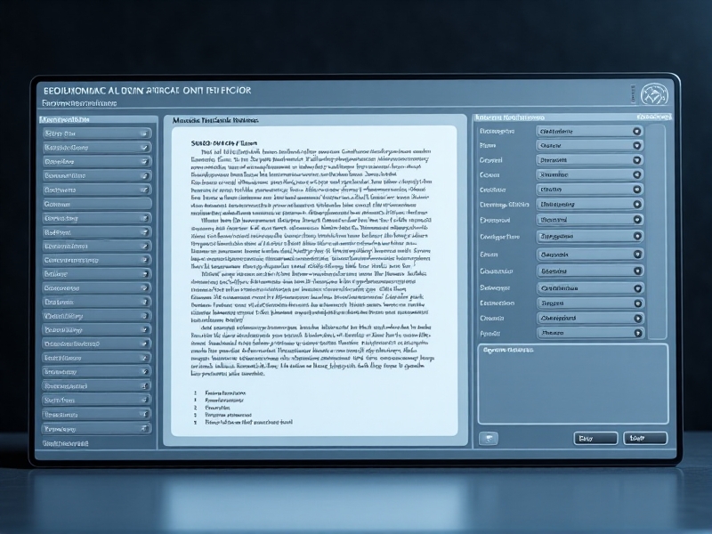 A screenshot of OCR software with various settings and options highlighted. The interface is modern and user-friendly, with dropdown menus for font selection and machine learning options.